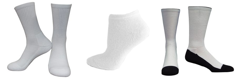 white sublimation socks